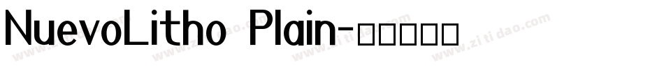 NuevoLitho Plain字体转换
